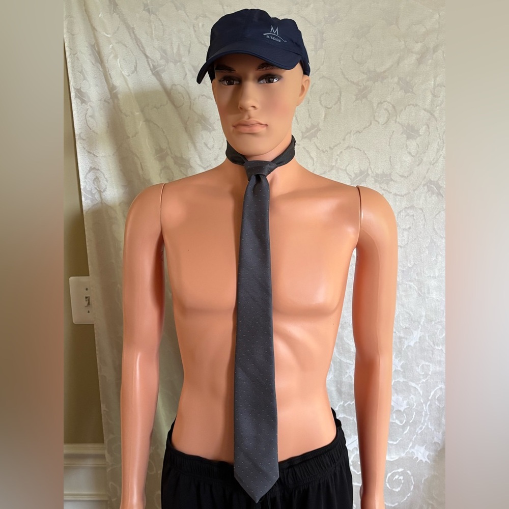 Chadwick Traditionals Dark Gray Tie With Red, Gold and White Dots